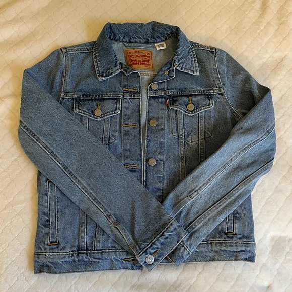 🔵 Levi's Original Trucker Denim Jacket Medium Wash S - Picture 2 of 4